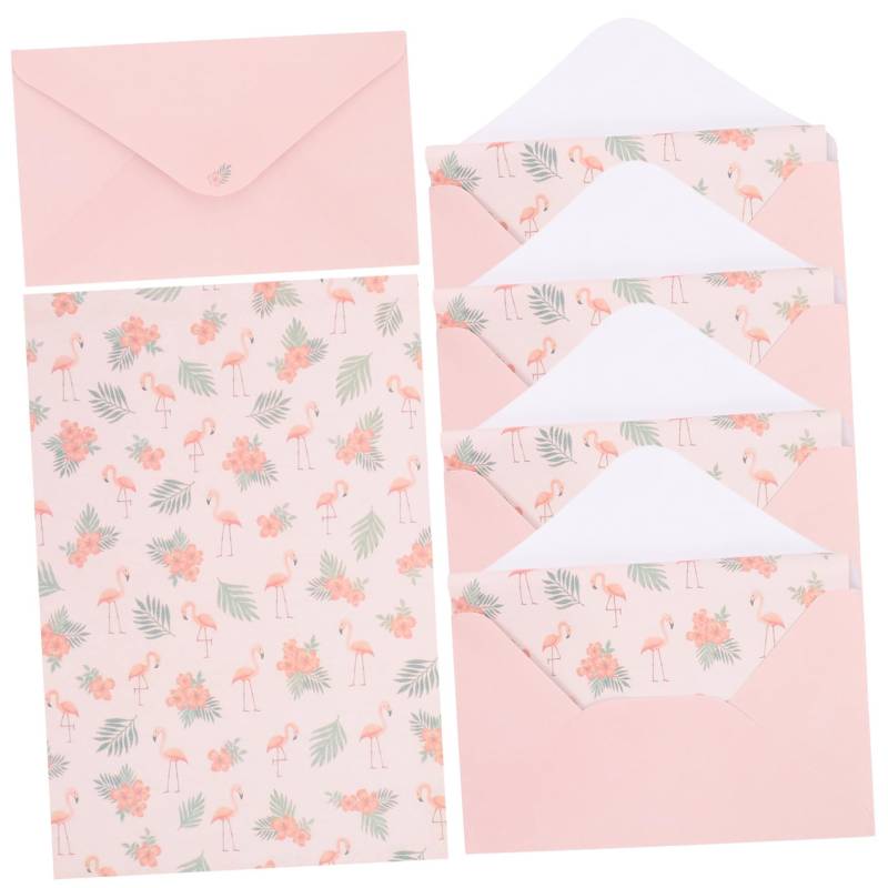 STOBOK 5 Sätze Einladungskarte Zur Hochzeit Vintage-umschläge Stationäre Versorgung A5-grußkarte Briefversorgung Leere Stationäre Notecards Hochzeitsannahme Briefumschläge Papier Rosa von STOBOK