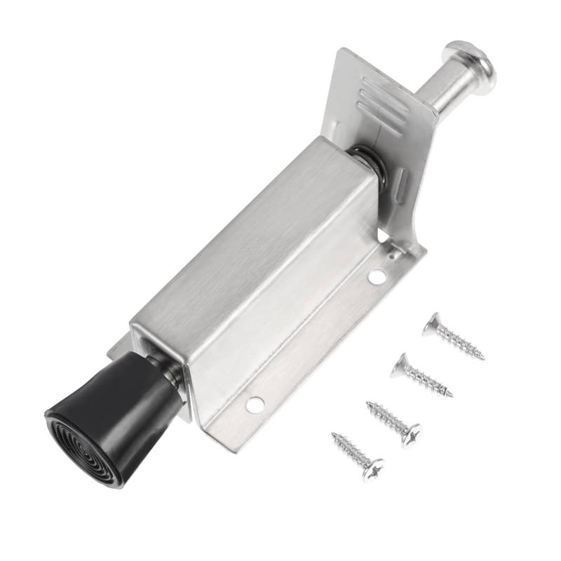 STOBOK Fuß Türschloss bodentürstopper stapelbare Türstopper Türstopper fußbetätigt Garage Türschnalle Innere -Türstopper praktische Türstopper Rostfreier Stahl Silver von STOBOK