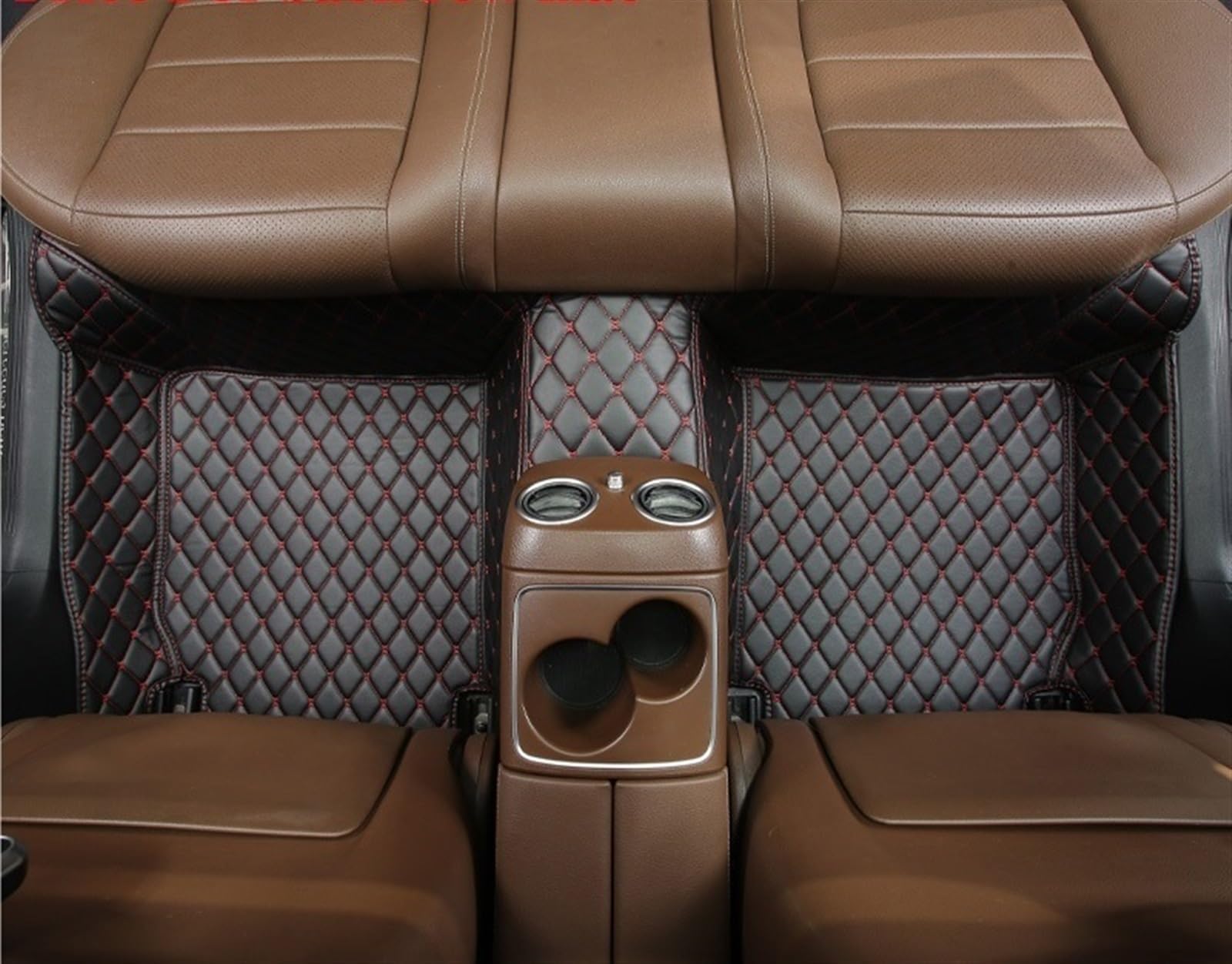 Auto Fußmatten Kompatibel mit Chevrolet für Malibu XL 2016–2021 2022 Auto-Bodenmatte wasserdicht PU ​​Mann Frau individuell rutschfest für den Innenbereich 1 Stück(Back Row-Black Red) von STOIFFFHH