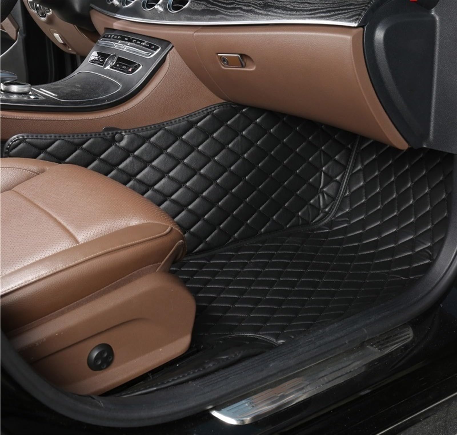 Auto Fußmatten Kompatibel mit Chevrolet für Malibu XL 2016–2021 2022 Auto-Bodenmatte wasserdicht PU ​​Mann Frau individuell rutschfest für den Innenbereich 1 Stück(Copilot-Black) von STOIFFFHH