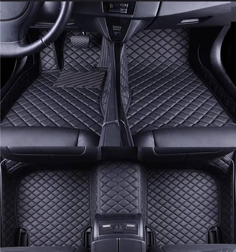 Auto Fußmatten Kompatibel mit Hyundai für Tucson 2004-2012 2013 2014 Benutzerdefinierte 3D-Auto-Fußmatten PU-Innenausstattung(All Black 5 Seat) von STOIFFFHH