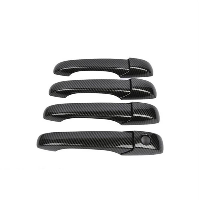 STOIFFFHH Außentürgriffe Kompatibel Mit Jeep Für Patriot 2007–2017 Türgriffabdeckung Dekorationsset Auto-Styling-Außenzubehör(Carbon Fiber 4pcs) von STOIFFFHH