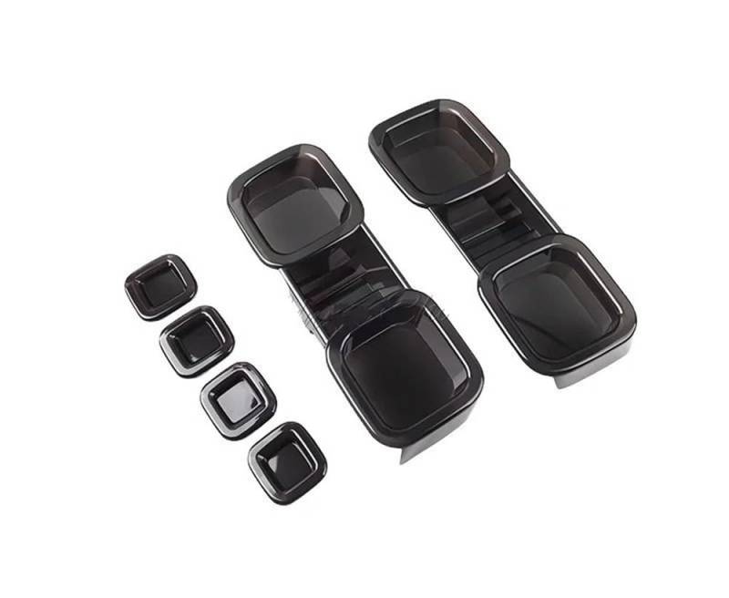 STOIFFFHH Auto Innenraum Kompatibel Mit Land Für Rover Für Defender 90 110 2020–2024 Schwarze Rücklichtabdeckung Hinterer Reflektor Nebelscheinwerfer Innenleisten Zubehör(6Pcs for a Set) von STOIFFFHH