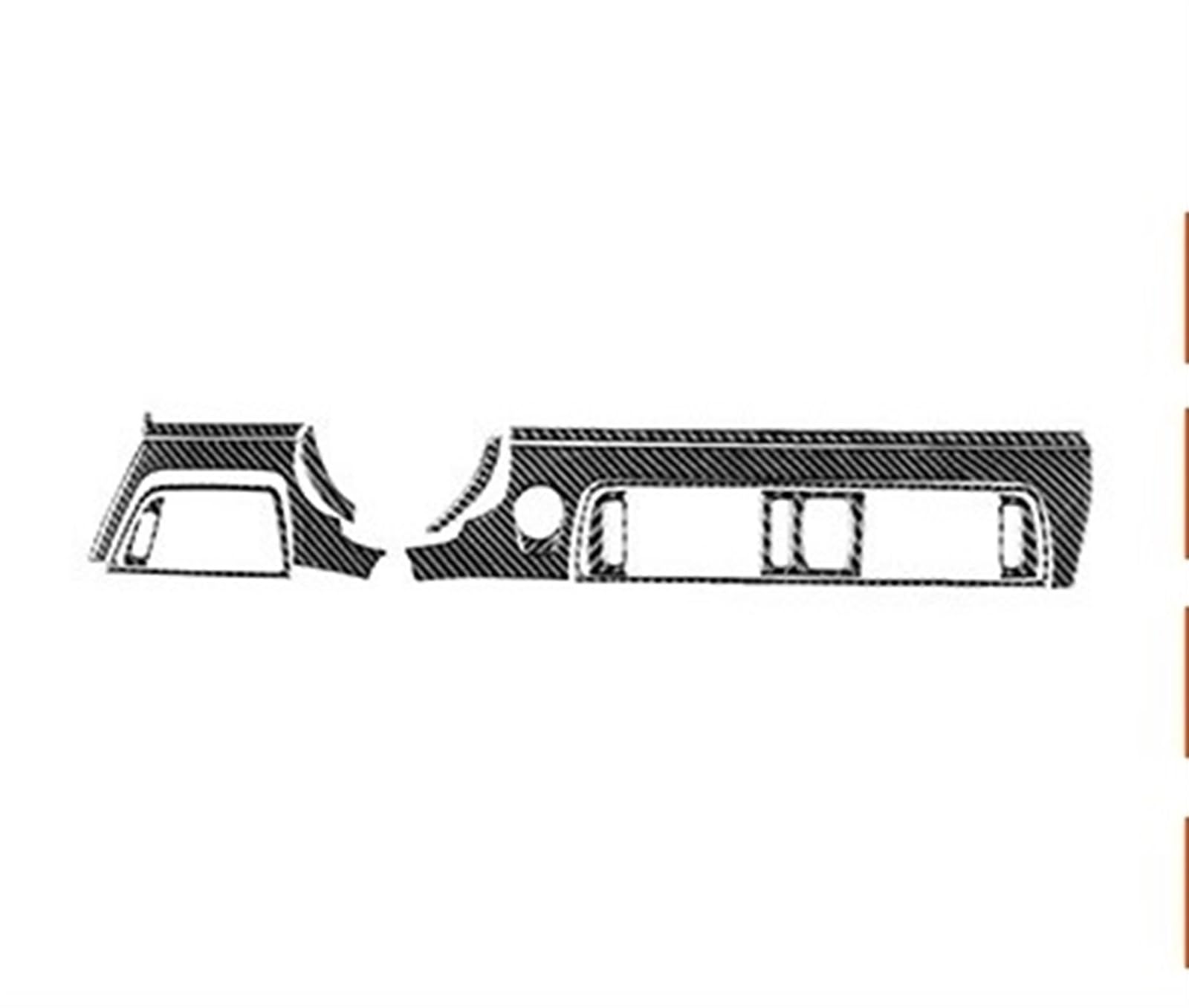 STOIFFFHH Auto Innenraum Kompatibel mit 6er M6 F12 F13 F06 2011–2018, Auto-Klimaanlage, Lüftungsauslass, Verkleidung, Kohlefaser-Aufkleber, Verkleidungsabdeckung(Air Vent 11 LHD) von STOIFFFHH