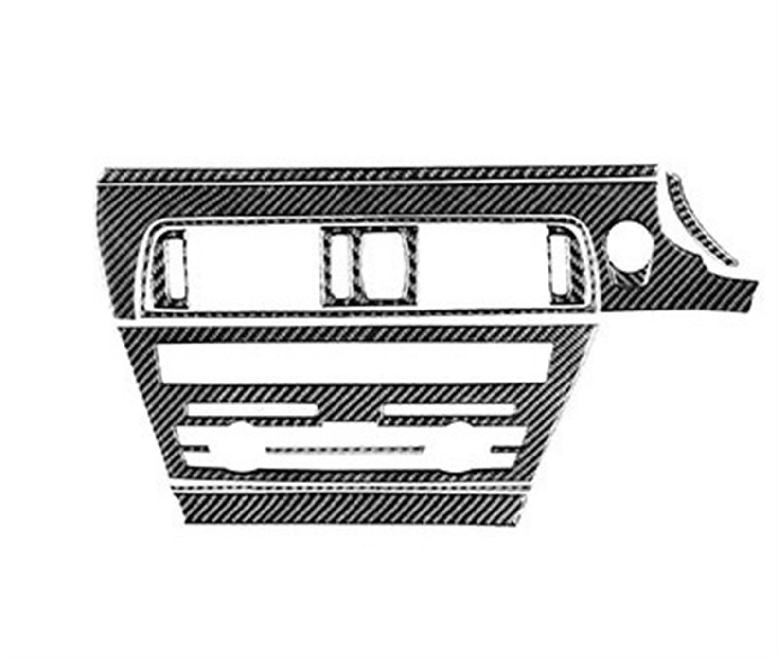 STOIFFFHH Auto Innenraum Kompatibel mit 6er M6 F12 F13 F06 2011–2018, Auto-Klimaanlage, Lüftungsauslass, Verkleidung, Kohlefaser-Aufkleber, Verkleidungsabdeckung(Central 12 RHD) von STOIFFFHH