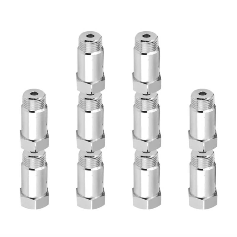 STOIFFFHH Auto Sauerstoffsonde M18X1,5 Sauerstoff O2 Sensor Extender O2 Sauerstoff Sensor Spacer Auto CEL Fix Check Engine Licht Eliminator Adapter Konverter(10 PCS) von STOIFFFHH