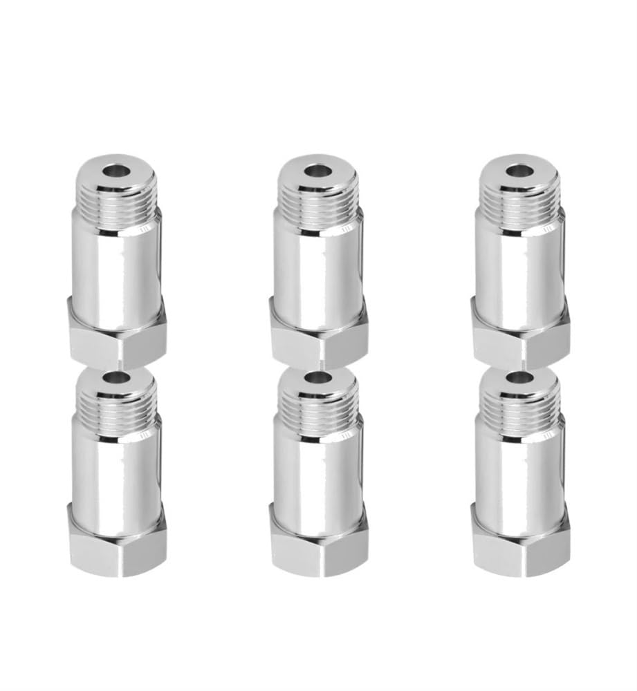 STOIFFFHH Auto Sauerstoffsonde M18X1,5 Sauerstoff O2 Sensor Extender O2 Sauerstoff Sensor Spacer Auto CEL Fix Check Engine Licht Eliminator Adapter Konverter(6 PCS) von STOIFFFHH