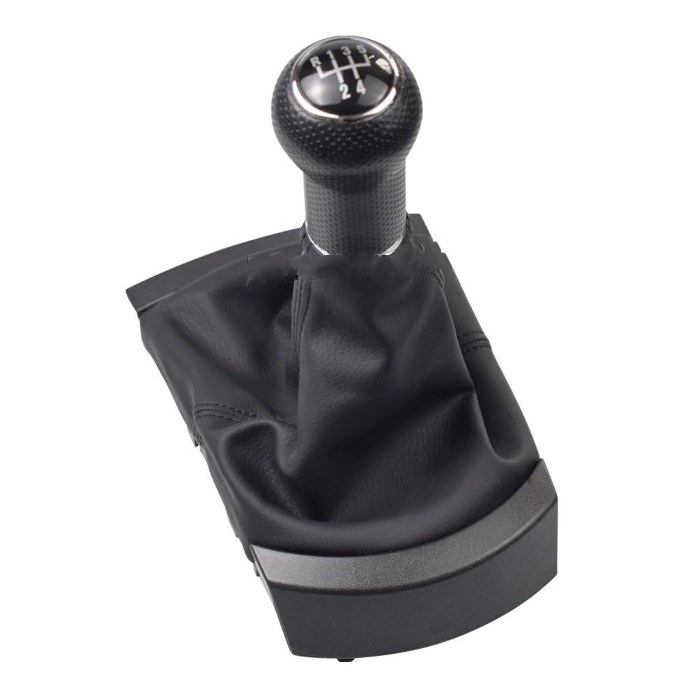 STOIFFFHH Auto Schaltknauf Kompatibel mit SEAT für Ibiza 2002–2010 Schalthebelmanschette mit manuellem Schaltknauf Schalthebelmanschette(5 Speed Black Line) von STOIFFFHH