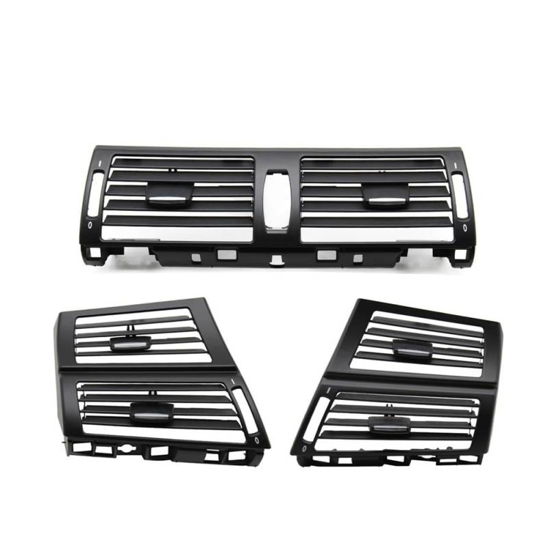 STOIFFFHH Kompatibel mit X5 X6 E70 E71 E72 2007-2013 LHD RHD Vorne Zentral Links Rechts Hinten Klimaanlage AC Vent Grille Outlet Abdeckung Lüftungsgitter Autoklimaanlagen(Front 3PCS Set) von STOIFFFHH