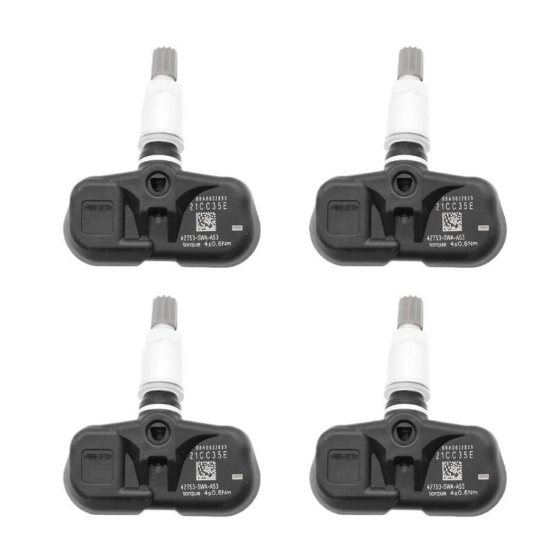 STOIFFFHH Reifendrucksensor Kompatibel mit S2000 2008 2009 2010 für Accord 2007–2012. REIFENDRUCKSENSOR TPMS 42753-SWA-A53(4pcs) von STOIFFFHH