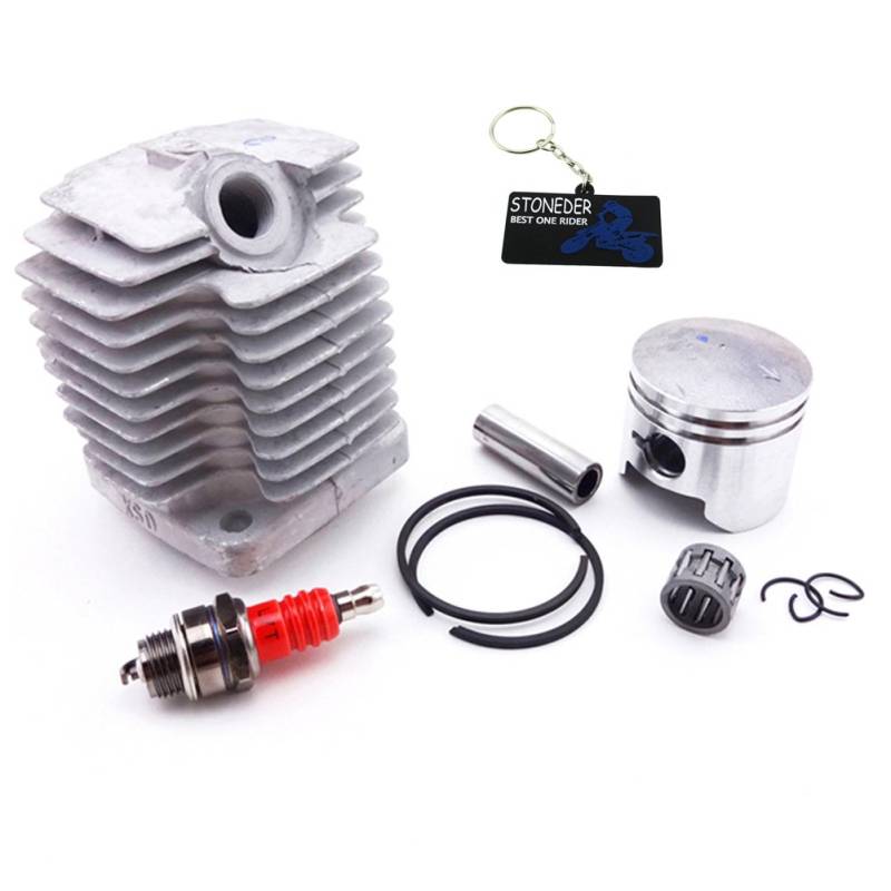 STONEDER 44 mm Zylinderkolben-Kit, L7T Zündkerze für 49 cc 2-Takt-Motor Mini Quad ATV Pocket Dirt Bike von STONEDER