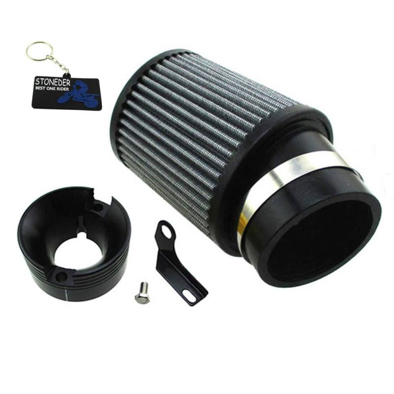 STONEDER 62 mm Luftfilter + schwarzer Adapter für 11 PS 13 PS Honda GX340 GX390 Klonmotor Go-Kart Predator 301 cc 420 cc Carbs von STONEDER