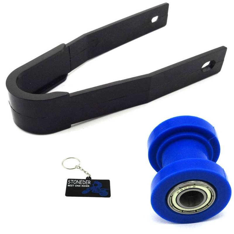 STONEDER Blaue 10mm Kettenrolle mit Kettenschieber für Pit Dirt Trail Motor Bike Motocross von STONEDER