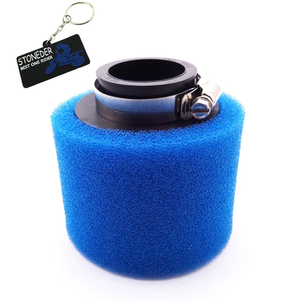 STONEDER Blauer 38 mm Schaumstoff-Luftfilter für 110 cc 125 cc ATV Quad Pit Dirt Monkey Bike Go Kart Scooter Motorrad Blau von STONEDER