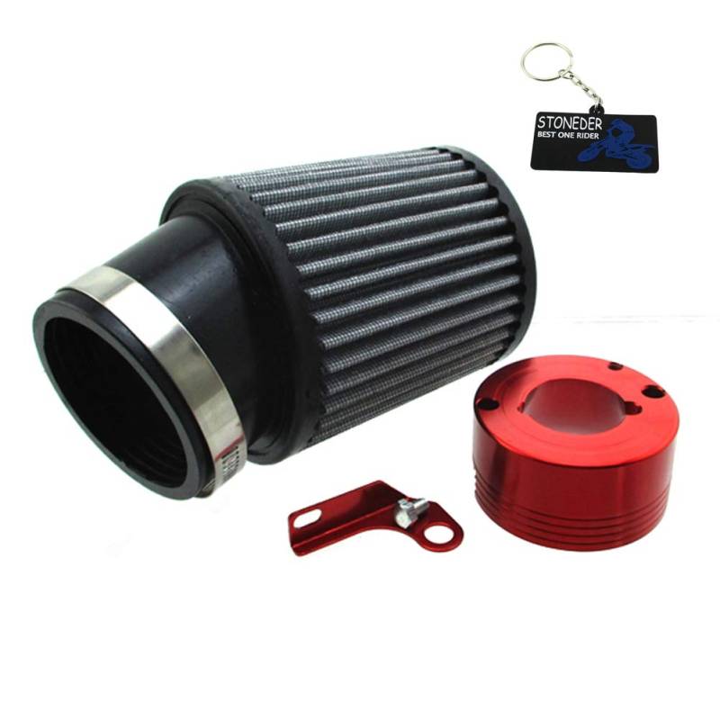 STONEDER Luftfilter mit rotem Adapter für 11HP 13HP Honda GX340 GX390 Klonmotor Go Kart von STONEDER