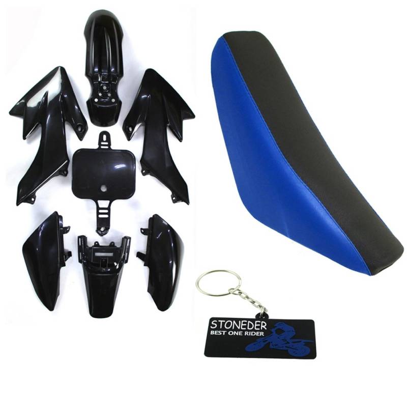 STONEDER Schwarz Kunststoff Fender Kits Sitz für Honda XR50 CRF50 Schmutz Pit Bike und ihre chinesischen Kopien 50 90 125 160cc DHZ GPX Pitster Pro SDG Braaap Taotao SSR Motor von STONEDER