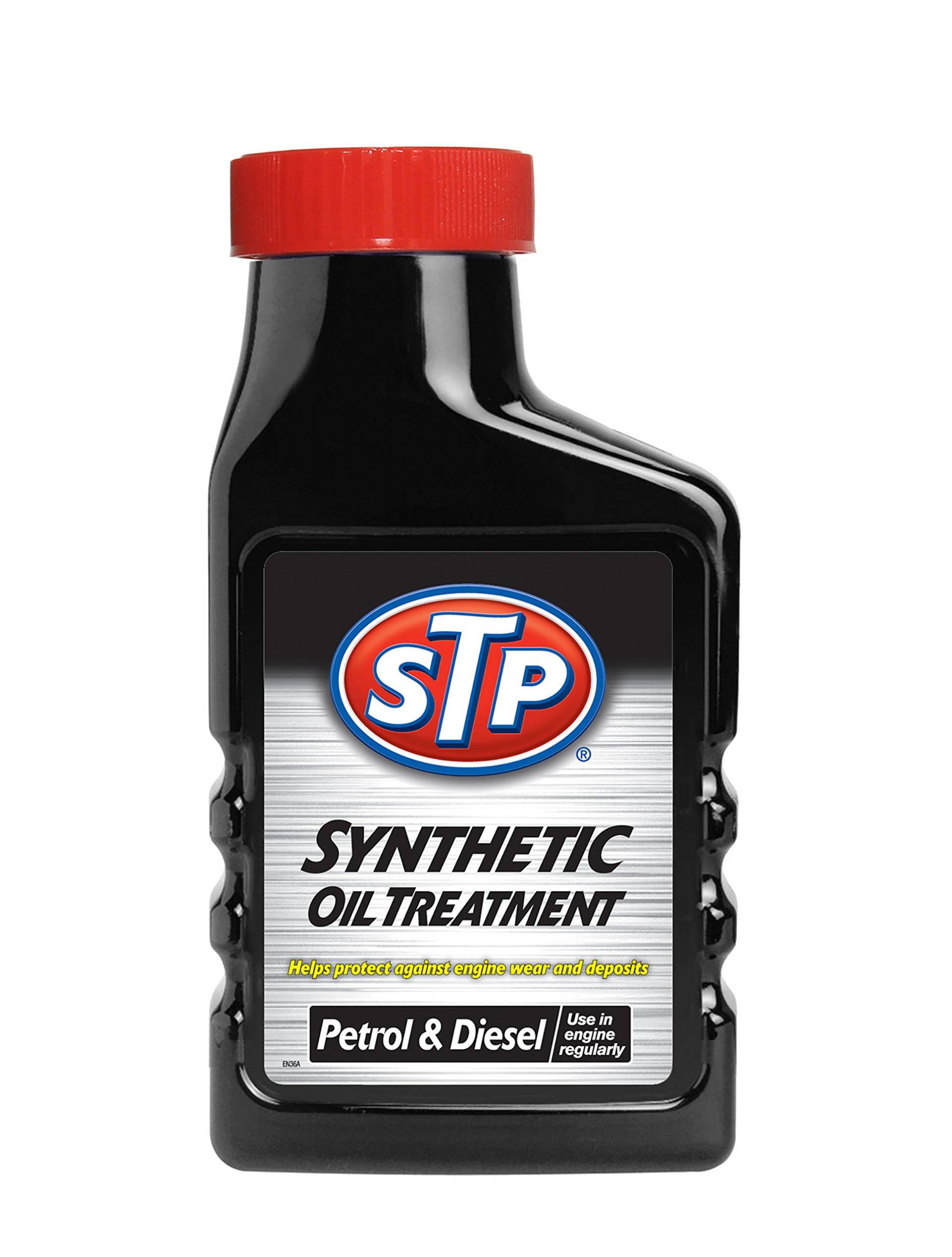 STP Synthetische Ölbehandlung für Benzin- und Dieselmotoren 300 ml, schützt vor Motorverschleiß, reduziert Pistolenablagerungen und Ölverbrauch, mechanische Auto-Reinigungsprodukte, hergestellt in von STP