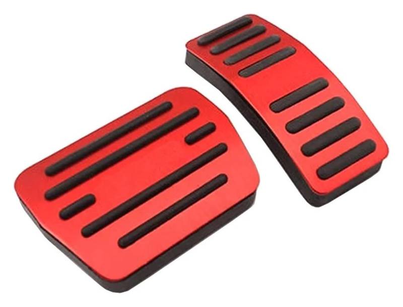 Auto Pedal Set Für Chery Für Omoda 5 2022 2023 Auto Auto Pedale Fuß Gaspedal Gas Kraftstoff Bremsbelag Platte Abdeckungen Auto Kupplung Bremspedal Gummi Pad(Red Set of 2) von STQNXR