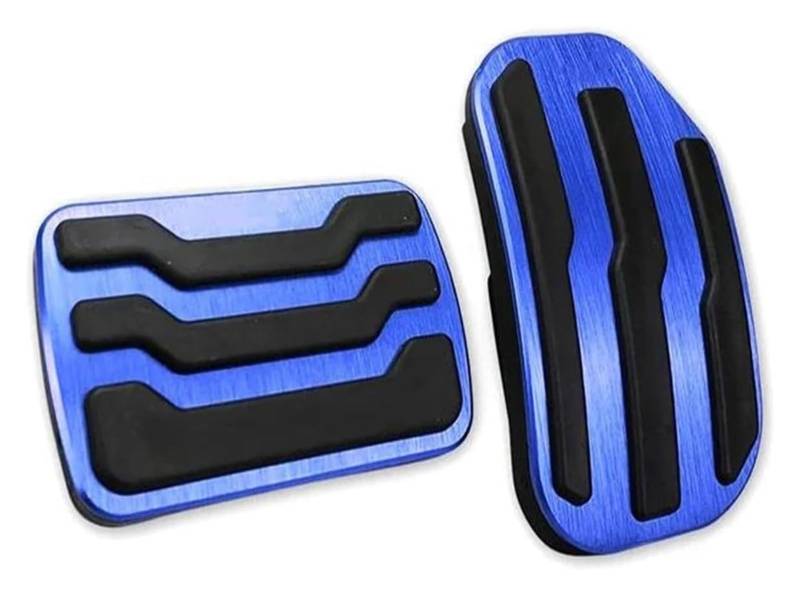 Auto Pedal Set Für Ford F150 2015-2021 Anti-Rutsch-Bremspedalpedale Zubehör 2 Stück Aluminiumlegierung Autopedalabdeckung Bremspedalgummi(Blue) von STQNXR