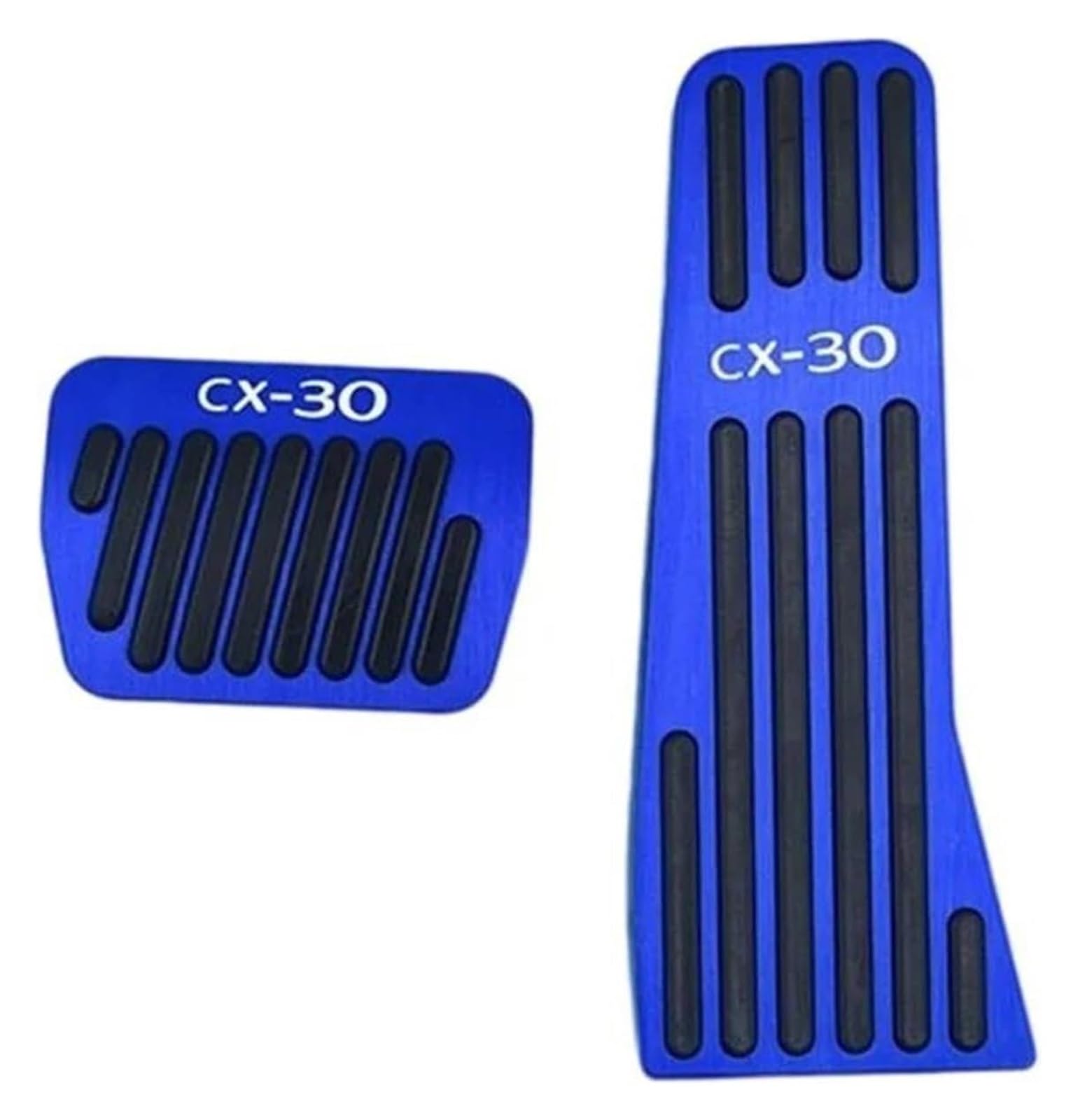 Auto Pedal Set Für Mazda CX30 CX60 MX30 Gaspedal-Bremsfußpedalabdeckung aus Aluminiumlegierung, schlagfreie Installation, Austausch des Innenraums(2pcs Blue) von STQNXR