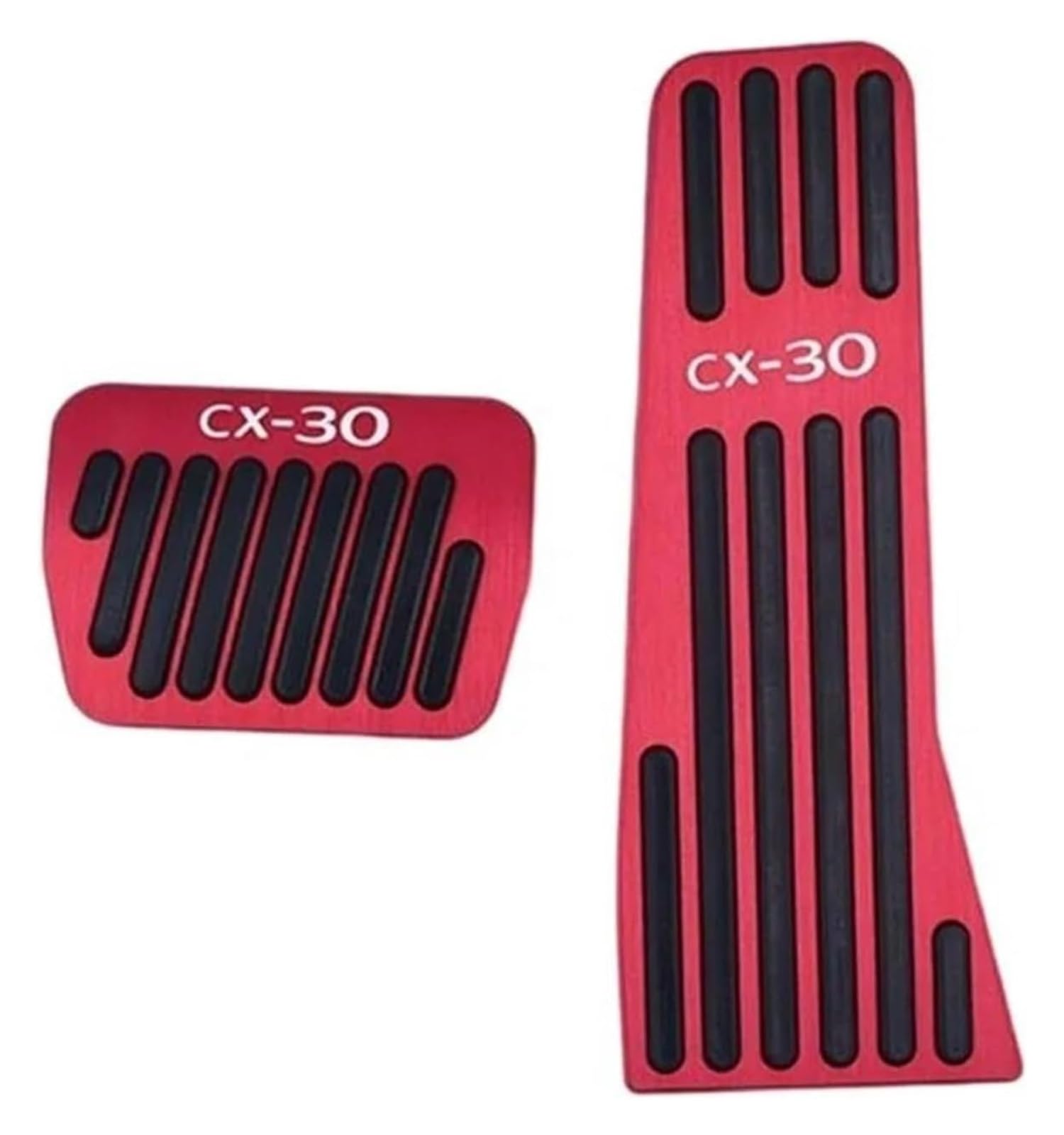 Auto Pedal Set Für Mazda CX30 CX60 MX30 Gaspedal-Bremsfußpedalabdeckung aus Aluminiumlegierung, schlagfreie Installation, Austausch des Innenraums(2pcs Red) von STQNXR