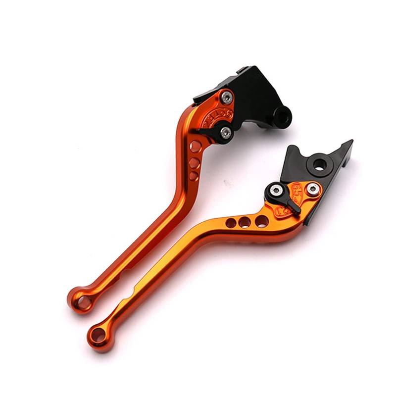 Kupplungshebel Bremshebel Für Trident660 Für Trident 660 2021 2022 Motorrad Einstellbarer Kurzer Griff Langer Bremskupplungshebel(Orange,lang) von STQNXR