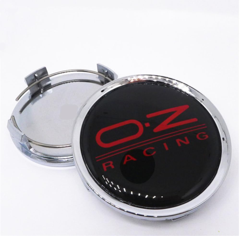 Auto Radnabenkappen für 75mm OZ Racing Radnabenabdeckung Reifen Felgendeckel Aufkleber Nabenkappen Abzeichen Sticker Zubehör,A-Silverstyle von STREHN