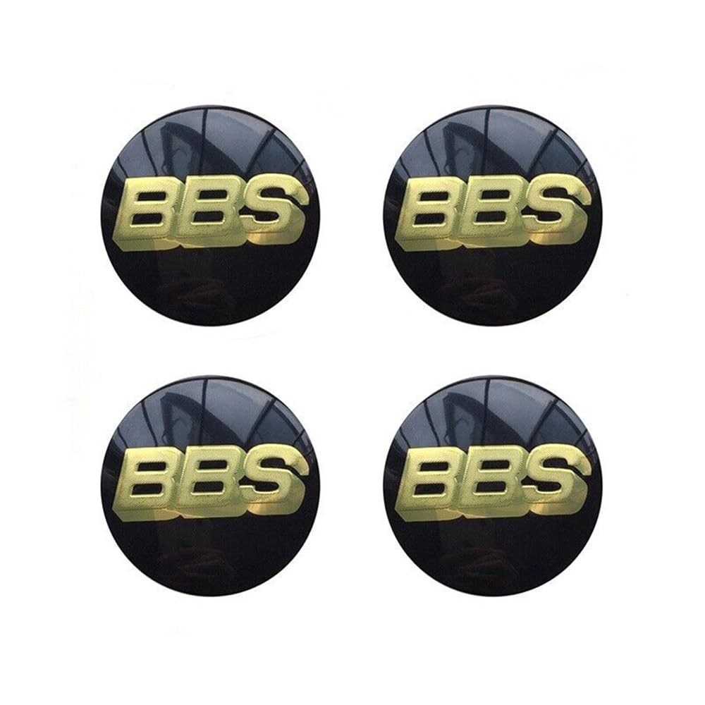 Auto Radnabenkappen für BBS 56MM Radnabenabdeckung Reifen Felgendeckel Aufkleber Nabenkappen Abzeichen Sticker Zubehör,A-Blackstyle von STREHN