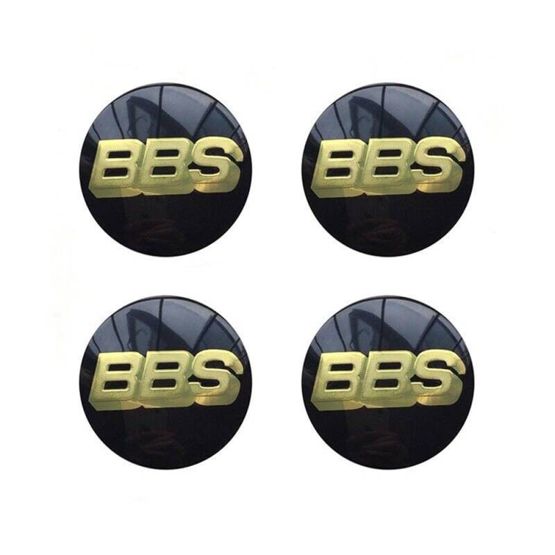 Auto Radnabenkappen für BBS 56MM Radnabenabdeckung Reifen Felgendeckel Aufkleber Nabenkappen Abzeichen Sticker Zubehör,A-Blackstyle von STREHN