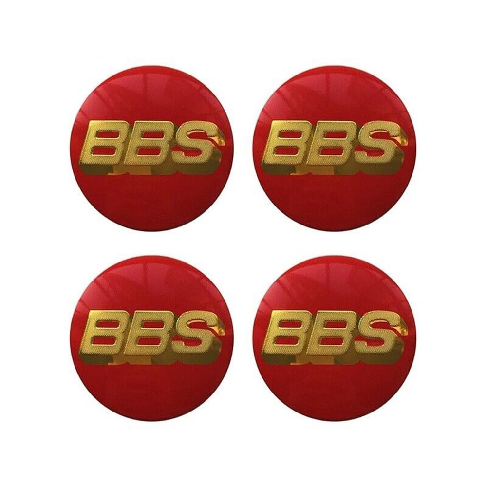 Auto Radnabenkappen für BBS 56MM Radnabenabdeckung Reifen Felgendeckel Aufkleber Nabenkappen Abzeichen Sticker Zubehör,A-Redstyle von STREHN