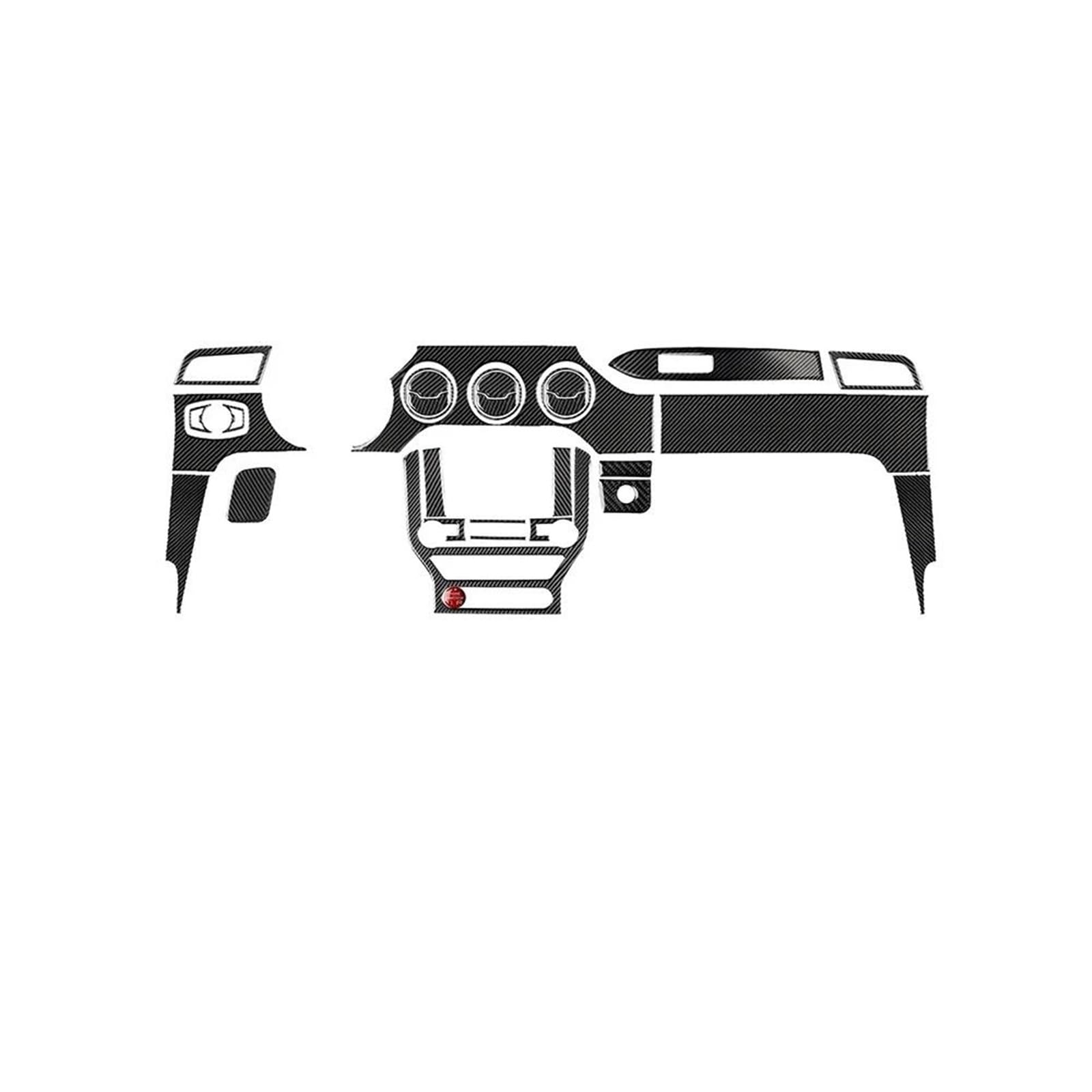 STRIVING BIRD Für F&ord Mustang GT 2015-2020 Auto-Instrumentenlüftungsschlitze Radioblende Abdeckung Autoinnenraum-Zubehör Dekorative Aufkleber Dekorative Linien im Autoinnenraum(Black 5,Left) von STRIVING BIRD