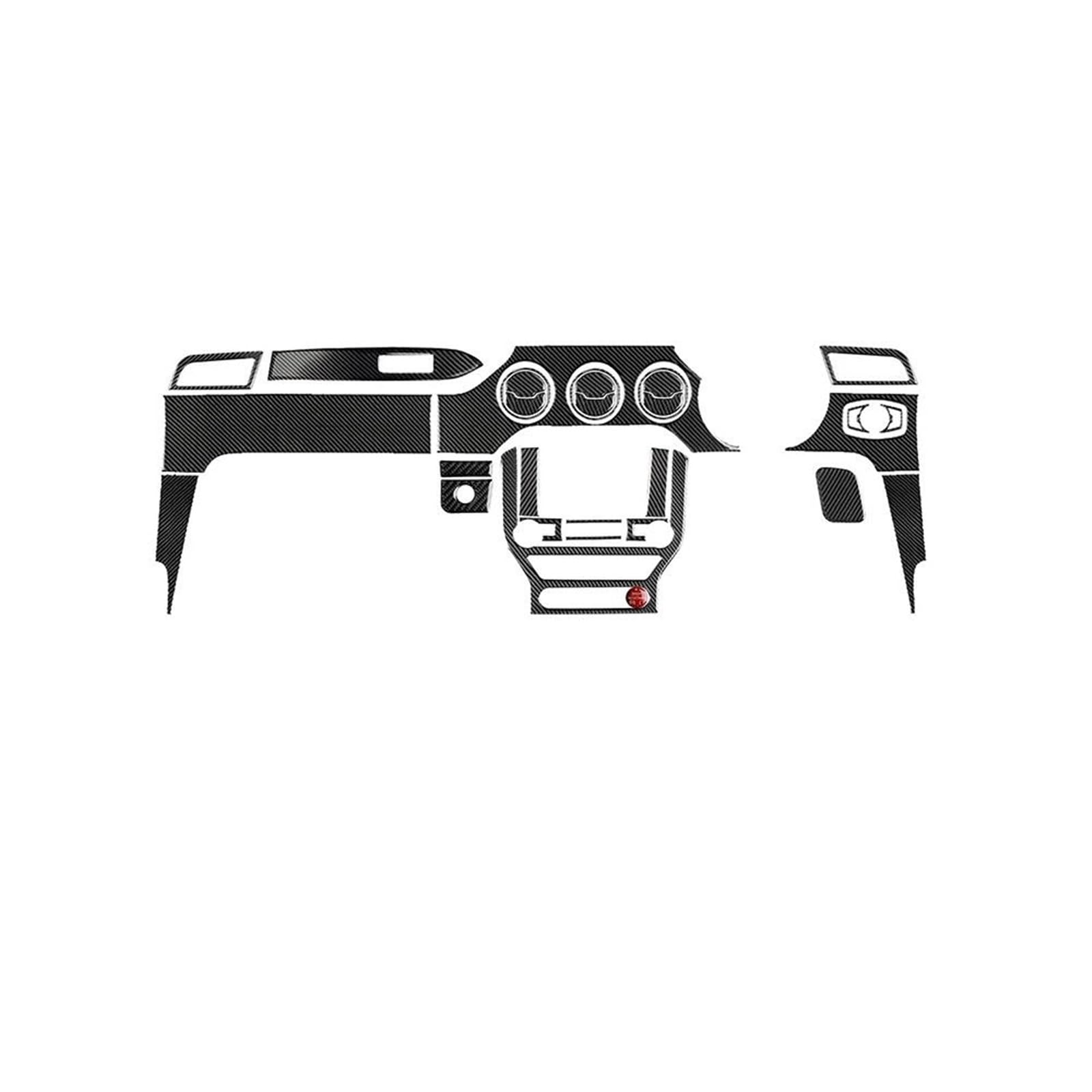 STRIVING BIRD Für F&ord Mustang GT 2015-2020 Auto-Instrumentenlüftungsschlitze Radioblende Abdeckung Autoinnenraum-Zubehör Dekorative Aufkleber Dekorative Linien im Autoinnenraum(Black 5,Right) von STRIVING BIRD