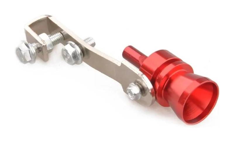 Auspuff Schalldämpfer Auto Auspuff Endrohr Spitze Turbo Sound Auto Auspuff Booster Lautsprecher Universal Auto Schalldämpfer Endrohr Pfeife Blow Off Ventil Spitze(Red L) von STRJUS