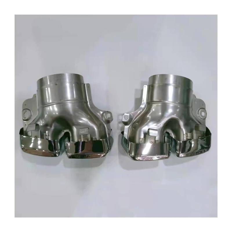 Auspuff Schalldämpfer Für M&ercedes Für B&enz ML W166 GL X166 2014-2018 Auspuffendrohr Schalldämpferspitzen Throat Tube Schalldämpfer(Silber) von STRJUS