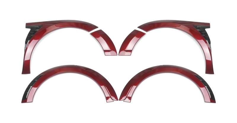 Auto-Kotflügel Für T&oyota Für Camry SE XSE 2018-2022 Sport Auto Rad Fender Flares Trim Wide Body Arch Augenbraue Abdeckung Stirn Kotflügel Kit(rot) von STRJUS