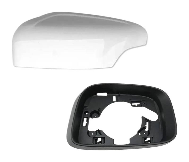 Seitenspiegelgehäuse Für Volvo XC60 2009-2013 Rückspiegel Schalen Außen Links Rechts Seite Rückspiegel Flügel Spiegel Abdeckung Kappe Rahmen Trim Set Gehäuse(Weiß,LH) von STRJUS