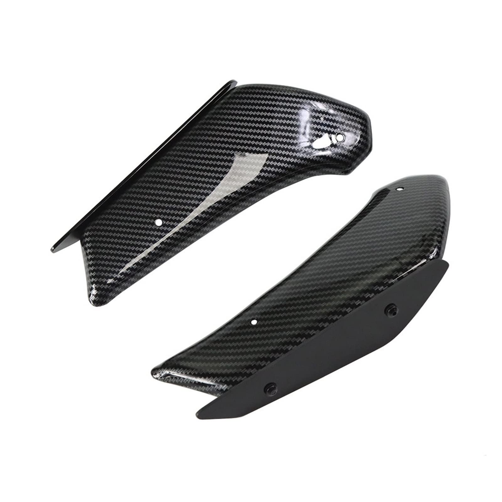 AISEER Kompatibel Mit BMW, Kompatibel Mit S1000RR 2010–2018, HP4-Verkleidung, Vorderes Aerodynamisches Winglet, Kohlefaser-Windschutzscheiben-Verkleidung, Winglets(Carbon Pattern Black) von STRNG