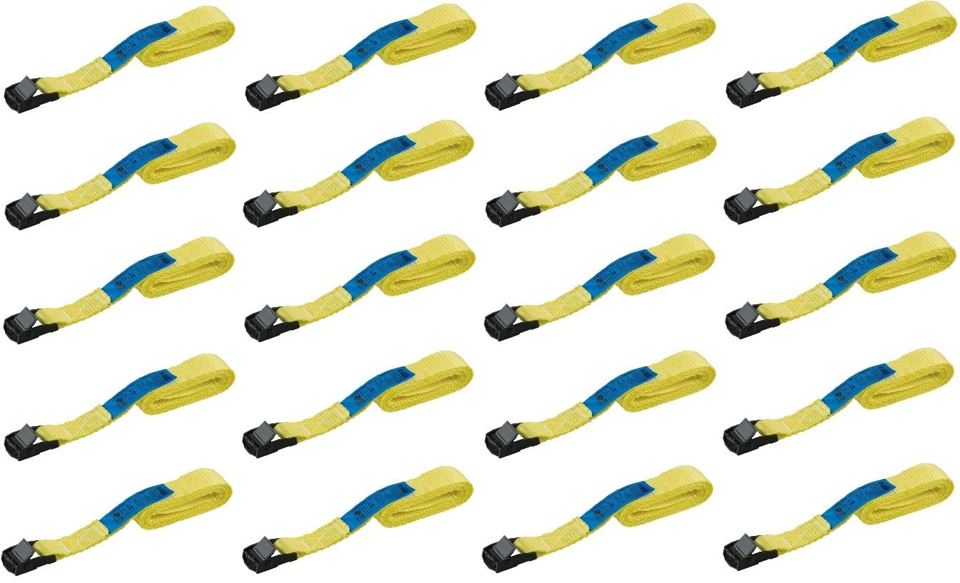 STROXX 8X Zurrgurt 1,5m - 25mm breit - nach EN12195-2 - max 200/400KG - mit Klemmschloß - 1-TLG. - GS/TÜV geprüft - Spanngurt - Befestigungsgurt - Ratschengurte von STROXX