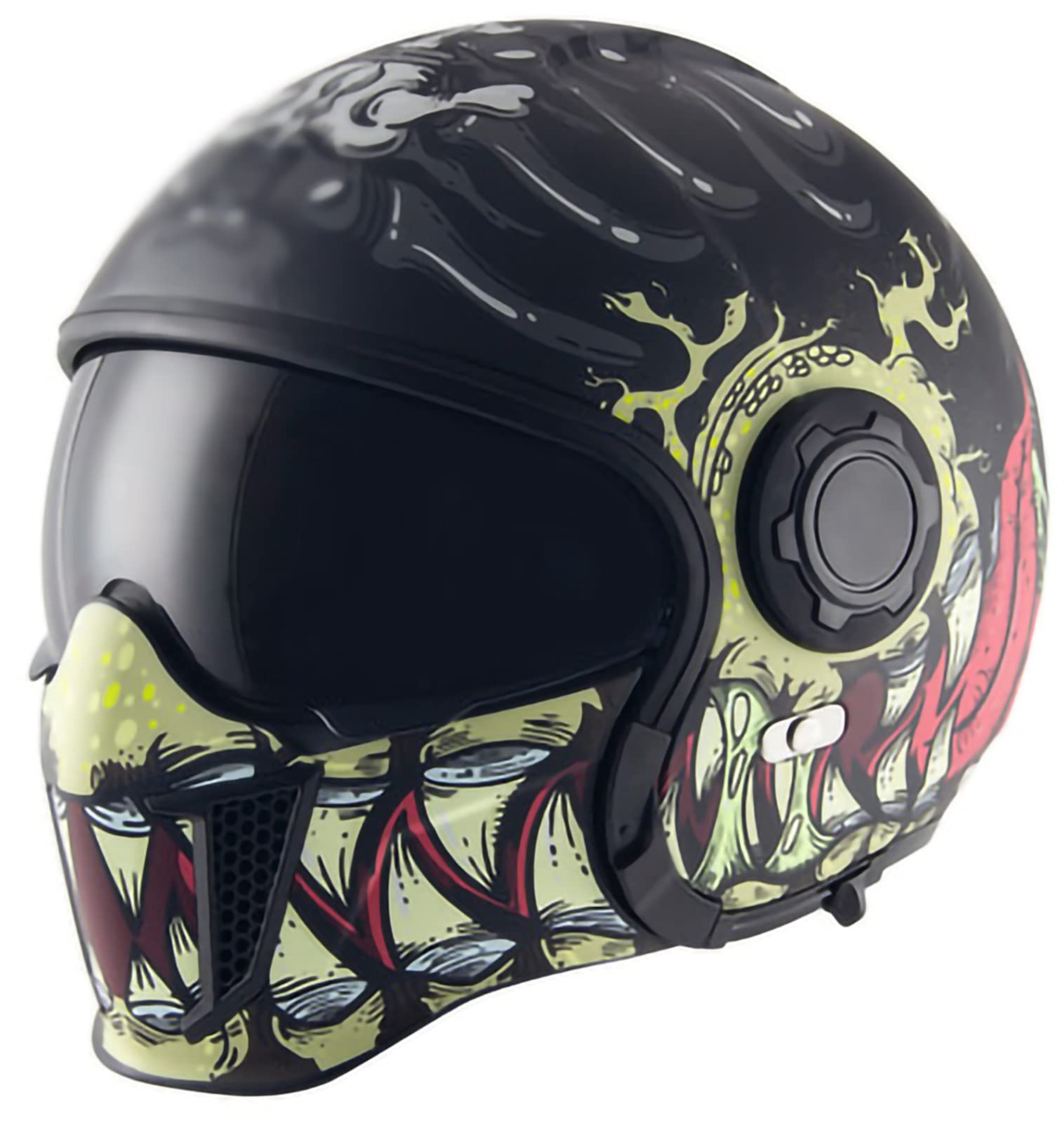 Helmets Jet-Helm · Motorrad-Helm Roller-Helm Scooter-Helm Bobber Mofa-Helm Chopper Retro Cruiser Vintage Pilot Biker Helmet · ECE Visier A,L:58-59 von STRTG