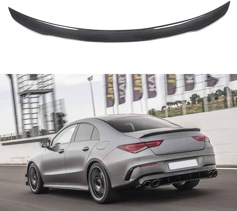 Auto-Abs Material Hinterspoiler für Benz Cla Class W118 Cla250 Cla35 Cla45 2020+, Heckklappe, langlebig, glänzend, Modifikationszubehör, STUYKDIA, Carbon-Look von STUYKDIA