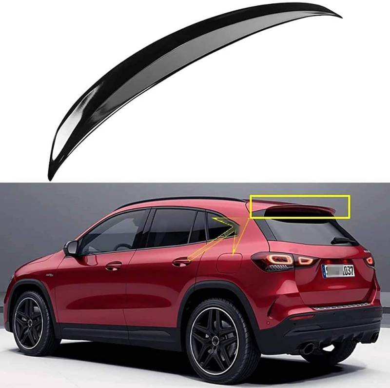 Auto-Abs Material Hinterspoiler für Mercedes Benz Gla180 Gla200 Gla220 Gla250 Gla35 Gla45 Amg Line H247 2020-2024, Hinterflügel, langlebig, Glossy Modifikation Zubehör, STUYKDIA, Glossy-Black von STUYKDIA