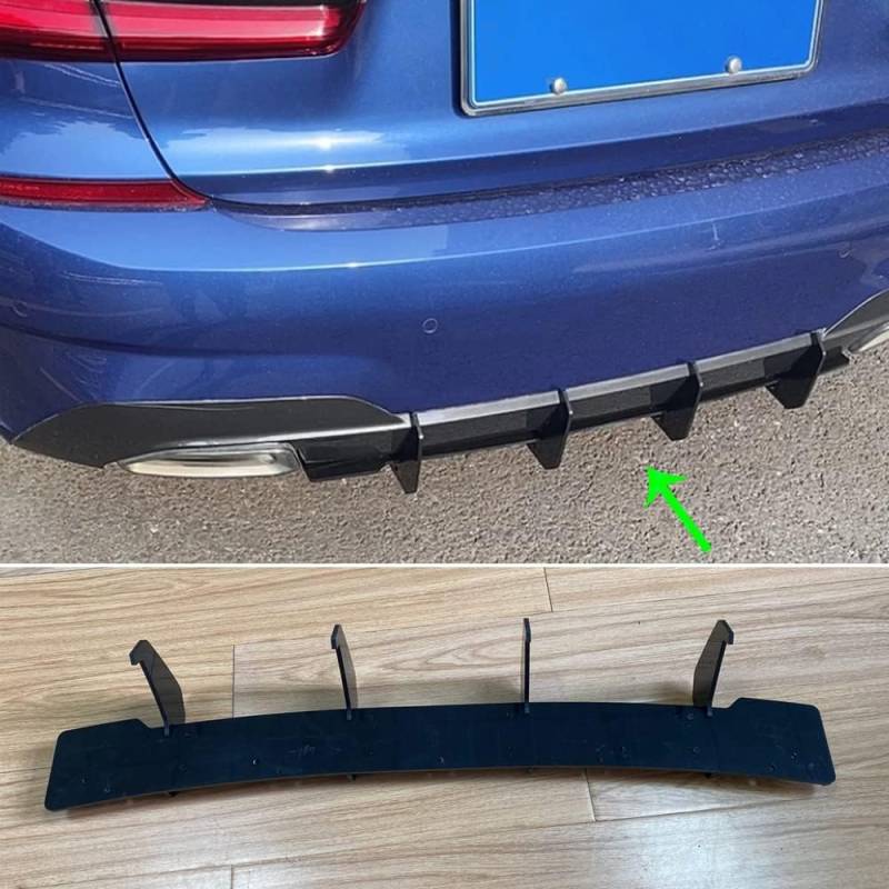 Auto-Heckdiffusor für BMW 3er Serie G20 G28 318I 320I 325I 330I 2020 2021, Rear Bumper Spoiler Rear Splitter Car Diffuser Spoiler Body Kit Protector Zubehör STUYKDIA von STUYKDIA