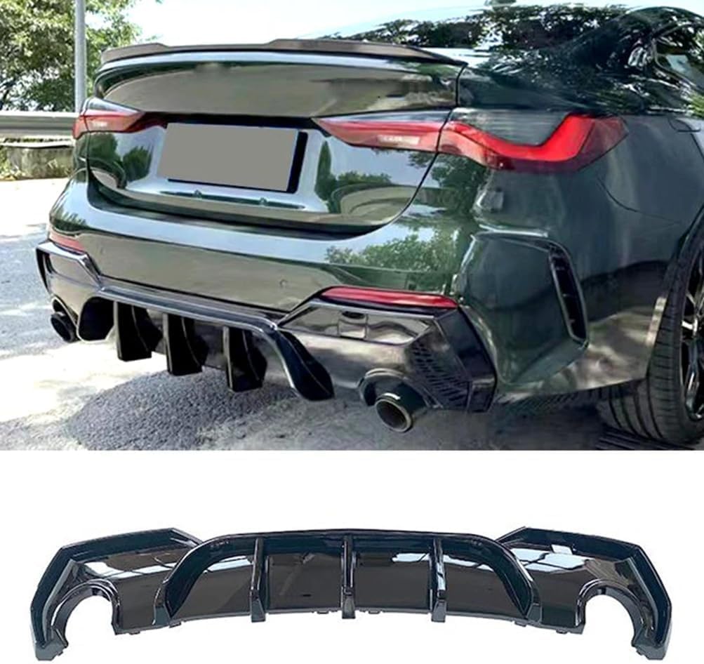 Auto-Heckklappendiffuser für BMW 4 Series G22 G23 2-Türer 2020-2021 2022 2023, Rear Bumper Spoiler Rear Splitter Car Diffuser Spoiler Body Kit Protector Zubehör STUYKDIA von STUYKDIA