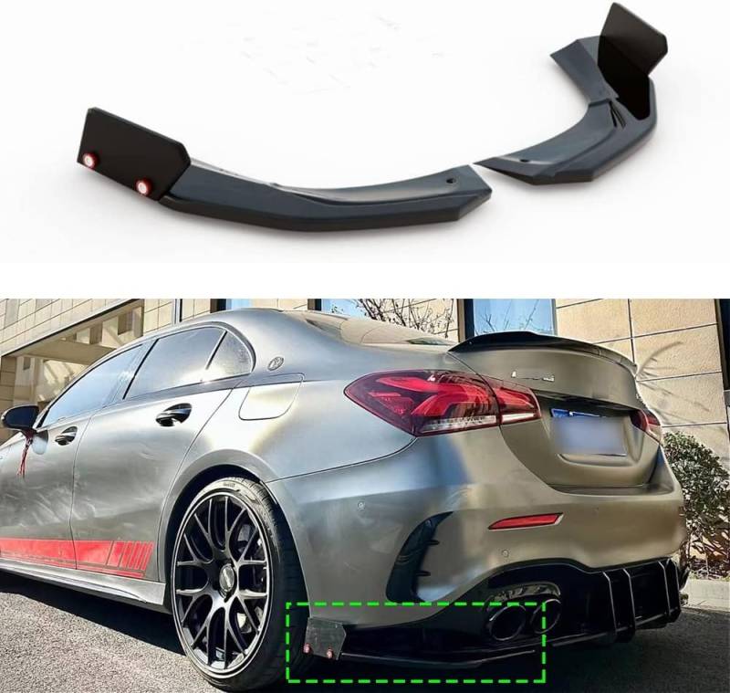 Auto-Heckklappendiffuser für Benz A Klasse A35 / A45 s W177 Limousine 2019 2020 2021, Rear Bumper Spoiler Rear Splitter Car Diffuser Spoiler Body Kit Protector Zubehör, B, STUYKDIA, B, Normal von STUYKDIA