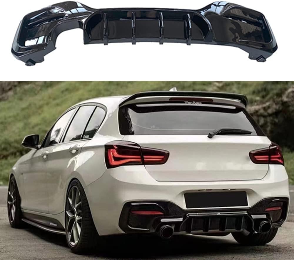 Auto-Heckklappendiffusor für BMW 1 Serie F20 2015-2020, Rear Bumper Spoiler Rear Splitter Car Diffuser Spoiler Body Kit Protector Zubehör STUYKDIA von STUYKDIA