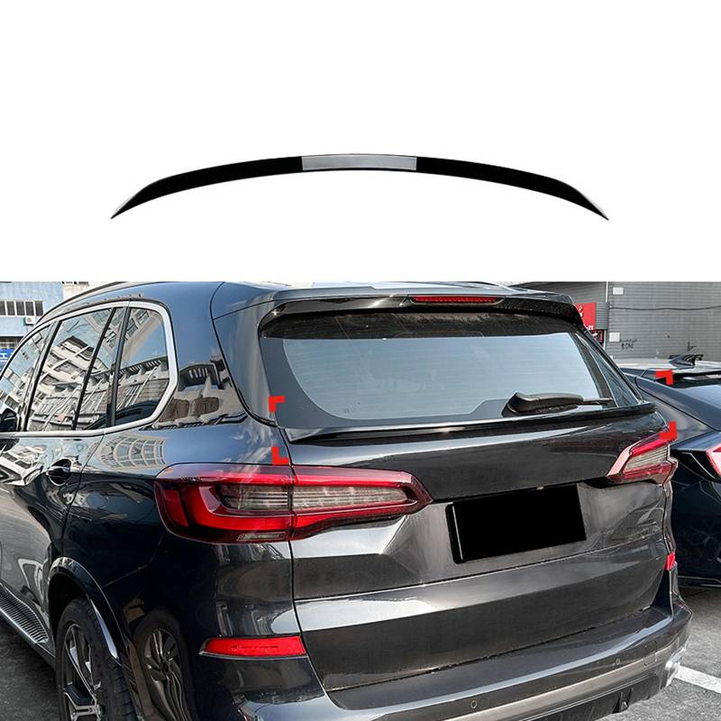 Auto-Heckspoiler für BMW X5 G05 2019 2020 2021 2022 2023+, Auto-Spoiler Spoiler Auto Modifikation Styling Zubehör, widerstandsfähig, langlebiger Auto-Spoiler, Carbonfaser, Look, STUYKDIA, glänzend von STUYKDIA