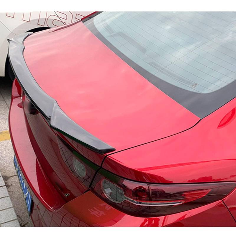 Auto-Heckspoiler für Mazda 3 Axela 2020 2021 2022 2023, Auto-Spoiler Spoiler Auto Modifikation Styling Zubehör, widerstandsfähig, langlebiger Auto-Spoiler, Carbonfaser-Look, STUYKDIA, Carbonfaser-Look von STUYKDIA