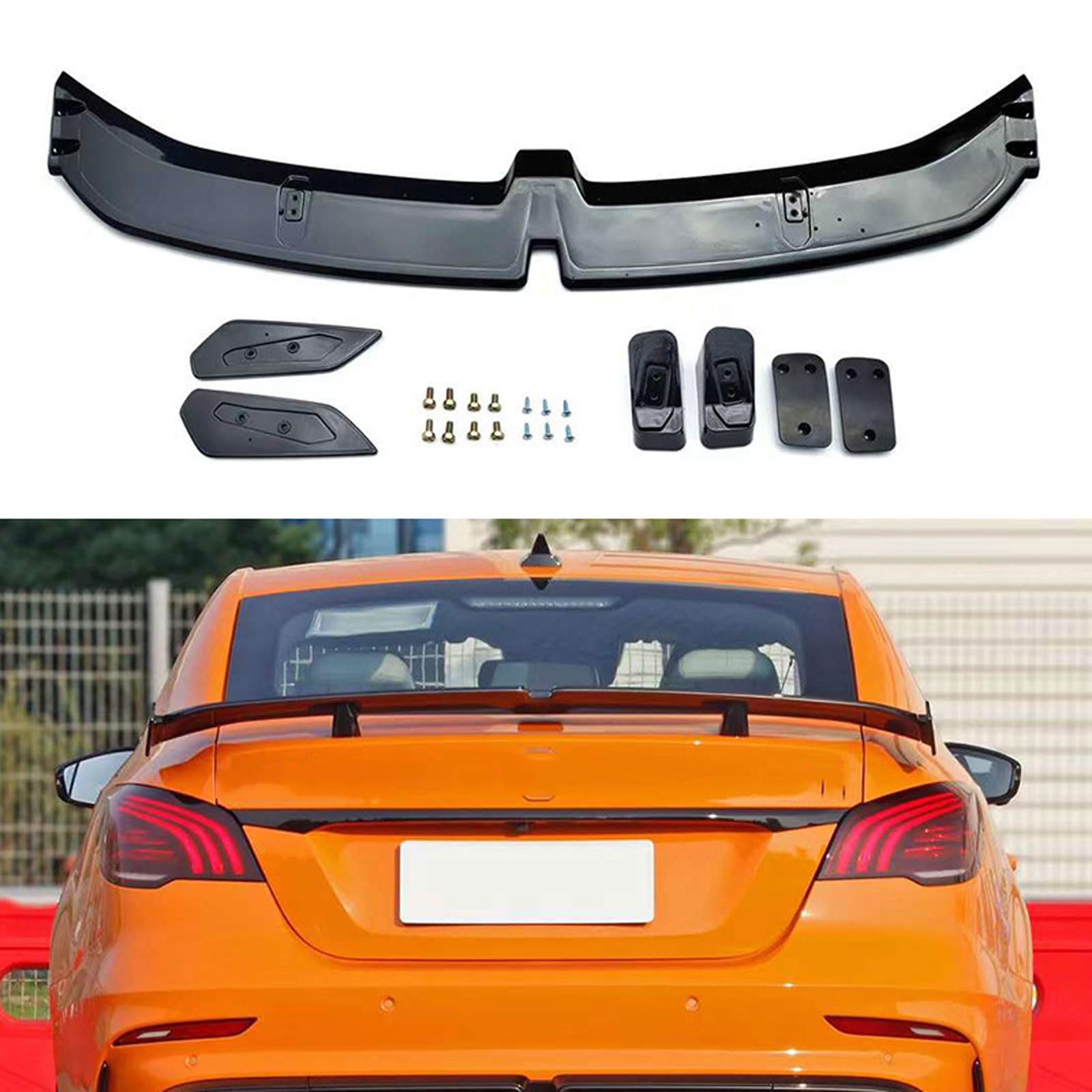 Auto-Heckspoiler für Mg6 2017 2018 2019 2020 2021, Auto-Spoiler, Modifikation, Styling-Zubehör, widerstandsfähig, langlebig, Carbonfaser, Look, STUYKDIA, Carbonfaser-Look, Nr von STUYKDIA