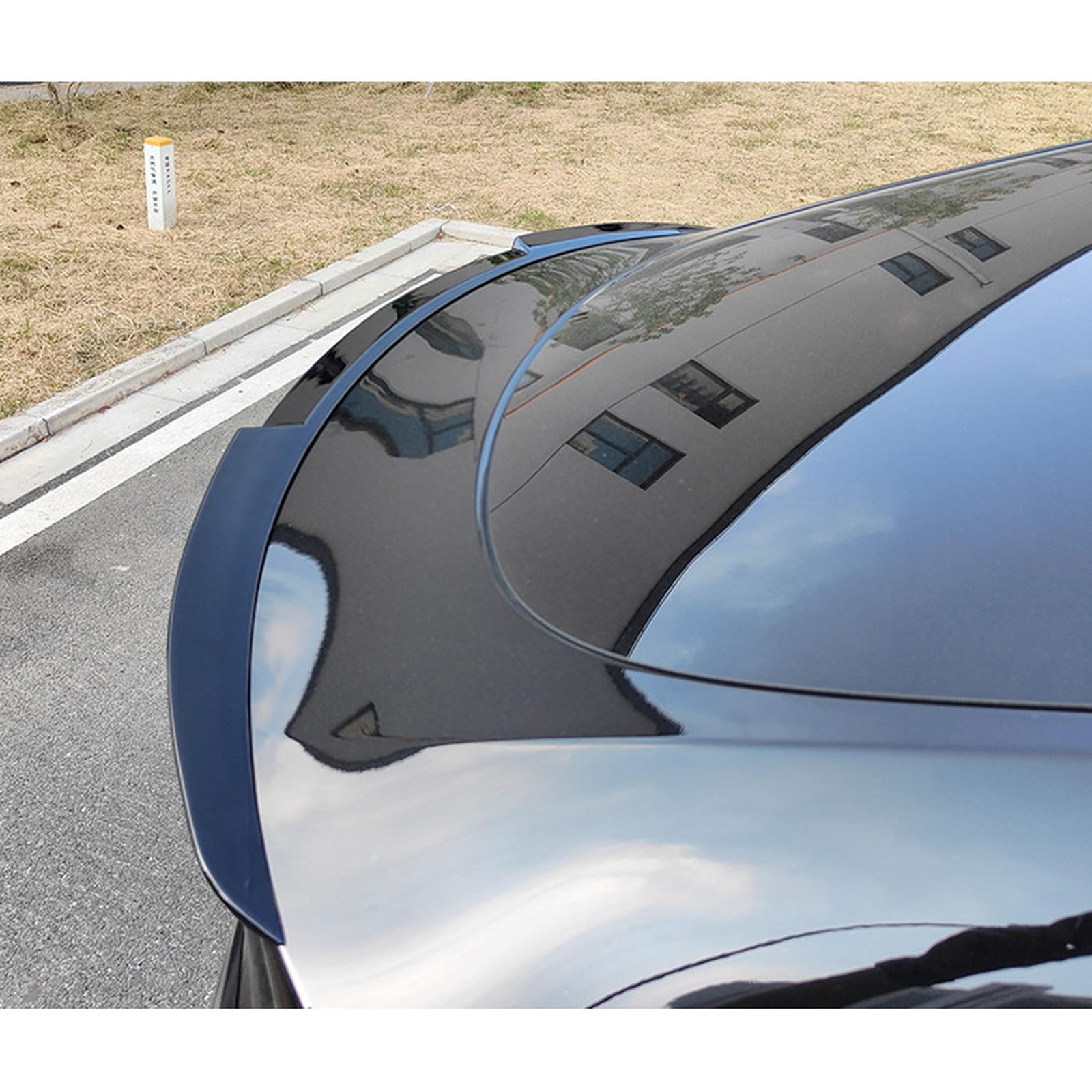 Auto-Heckspoiler für Tesla Model Y 2021 2022 2023, Auto-Spoiler, Modifikation, Styling-Zubehör, widerstandsfähig, langlebig, Auto-Spoiler, Carbonfaser-Look, STUYKDIA, Carbon Fiber Look, Nr von STUYKDIA