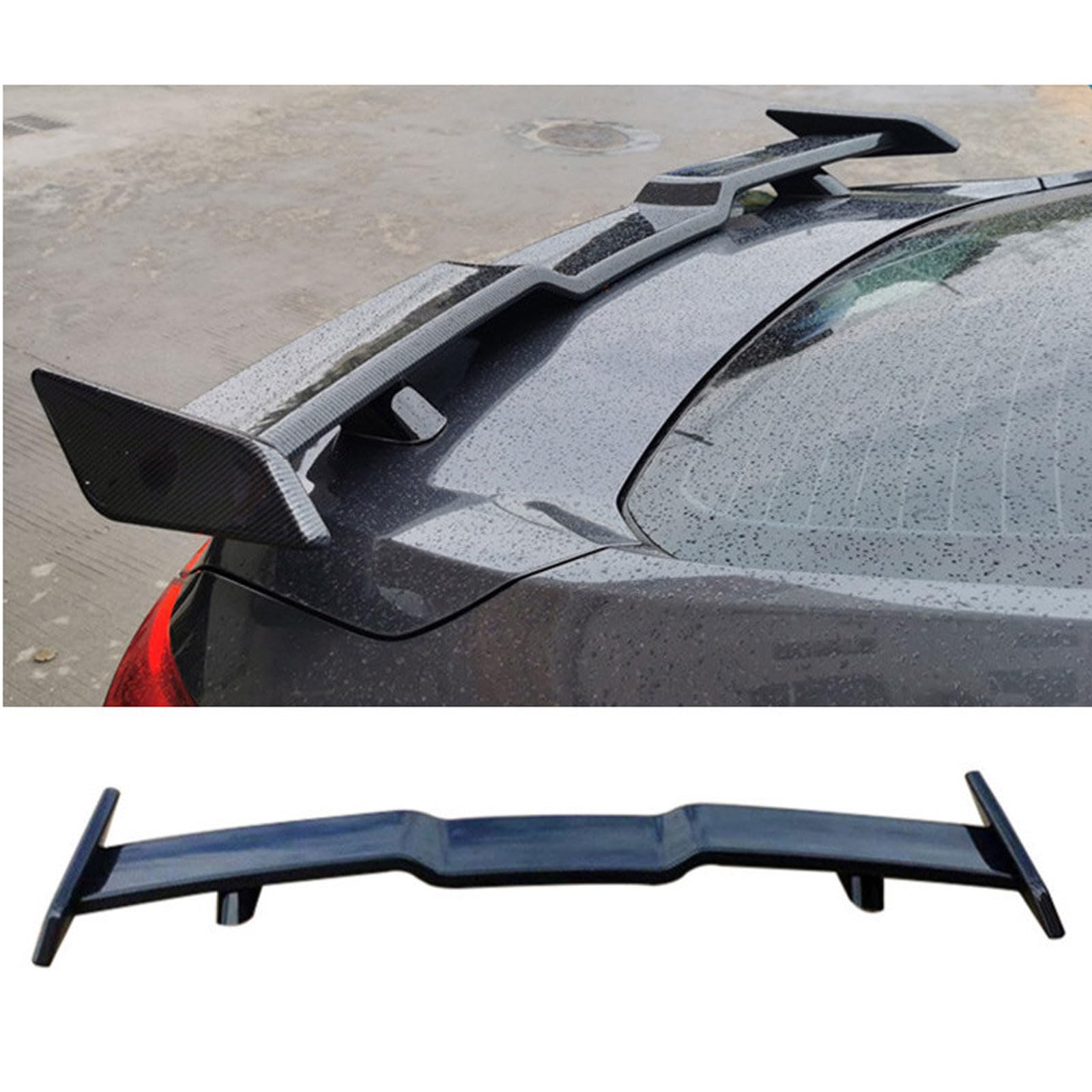 Auto-Heckspoiler für Toyota Camry 2018 2019 2020, Auto-Spoiler, Modifikation, Styling-Zubehör, widerstandsfähig, langlebig, Auto-Spoiler, Weiß, Stuykdia, Carbonfaser-Look, Normal von STUYKDIA